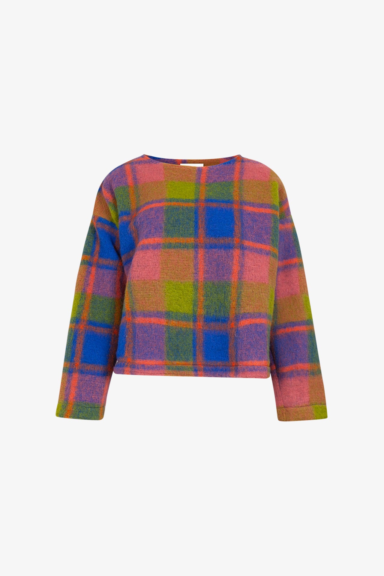 Loose Blue Check Sweater