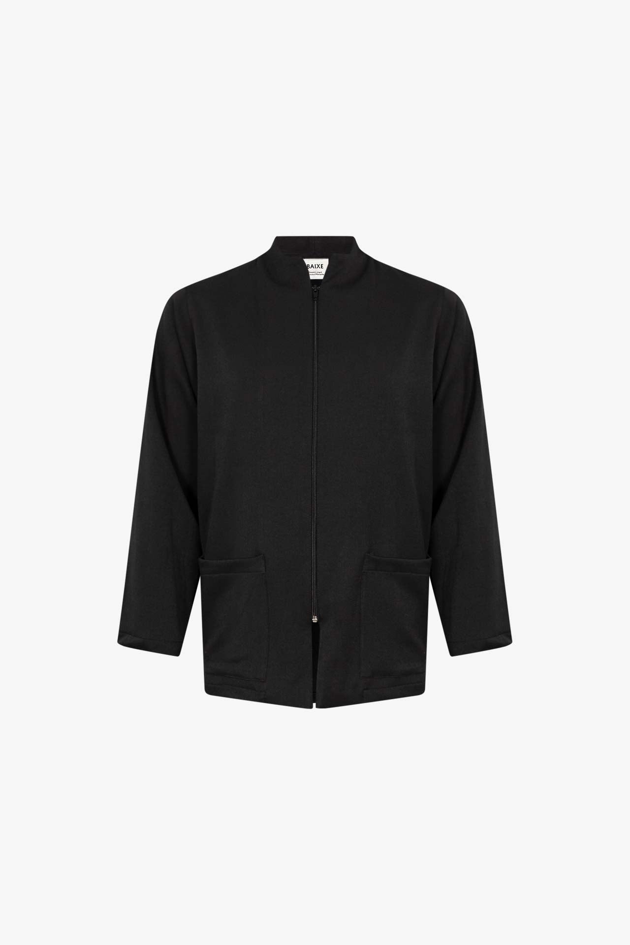 Black Gabardine Square Jacket