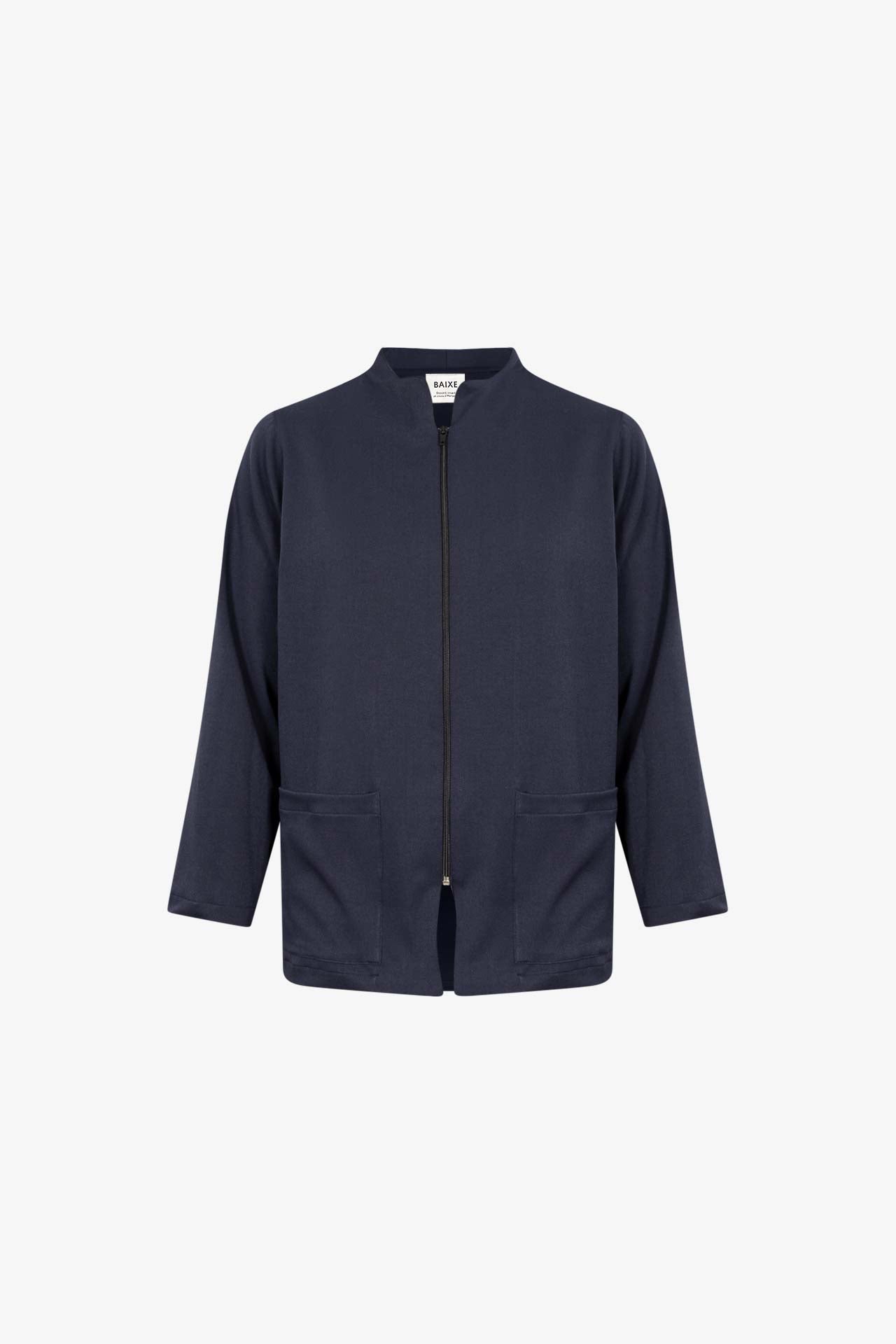 Navy Gabardine Square Jacket