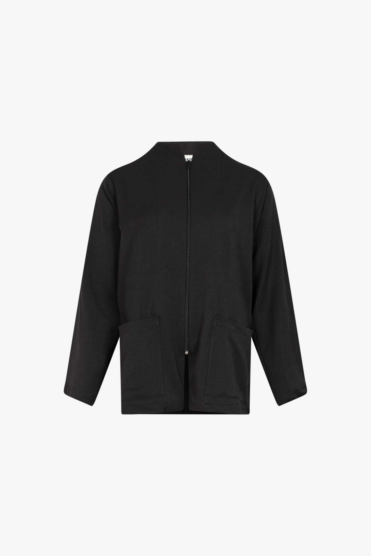 Black Gabardine Square Jacket