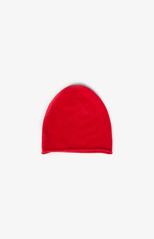 Bonnet cachemire rouge