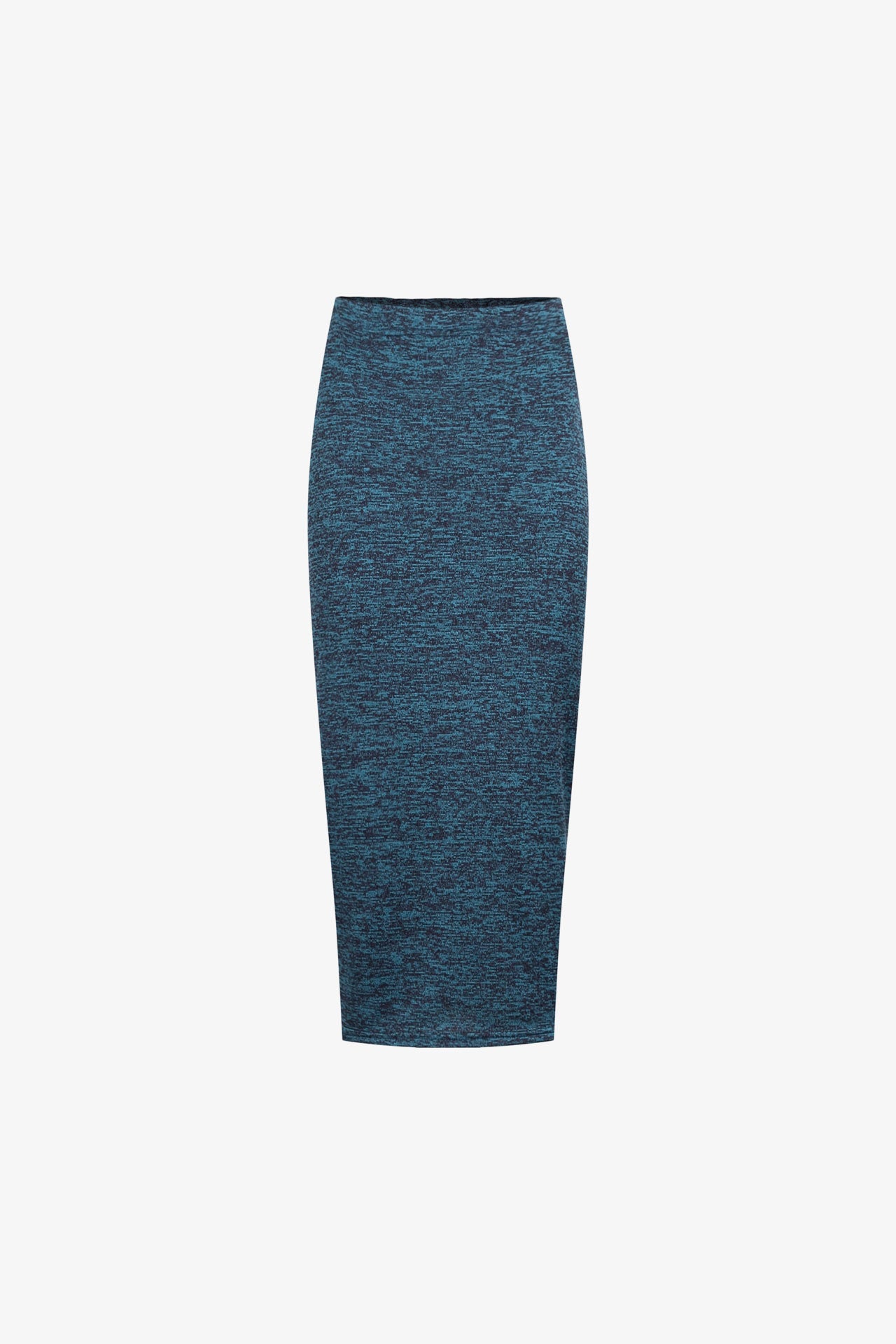 Blue Heather Jersey Midi Skirt