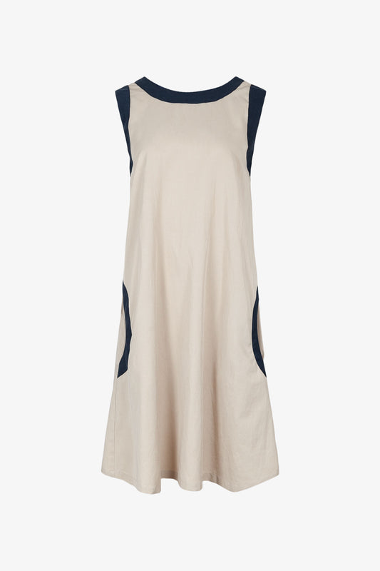 Prototype - Dress C Beige/Navy