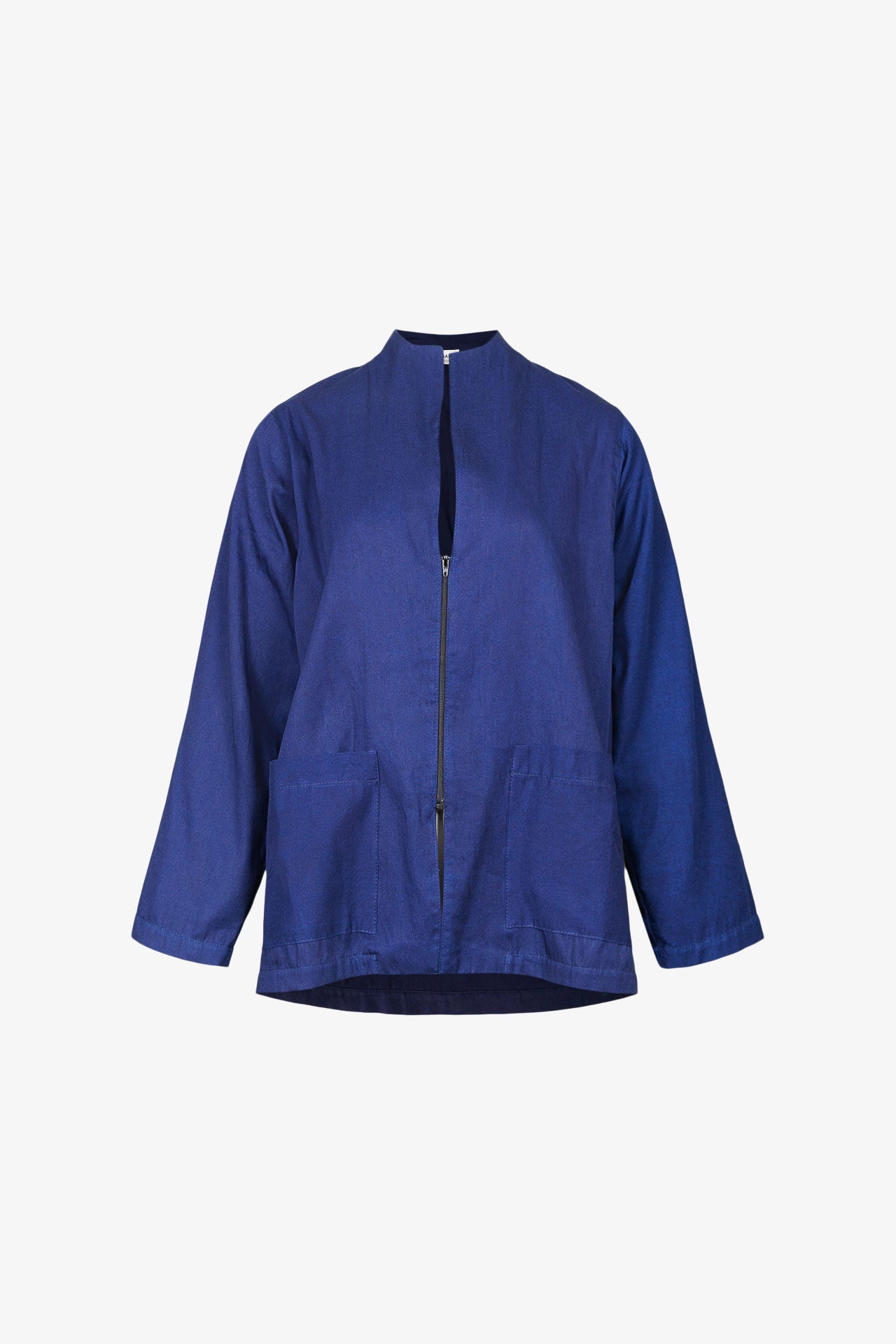 Veste Longue Carrée Bleu de Chine