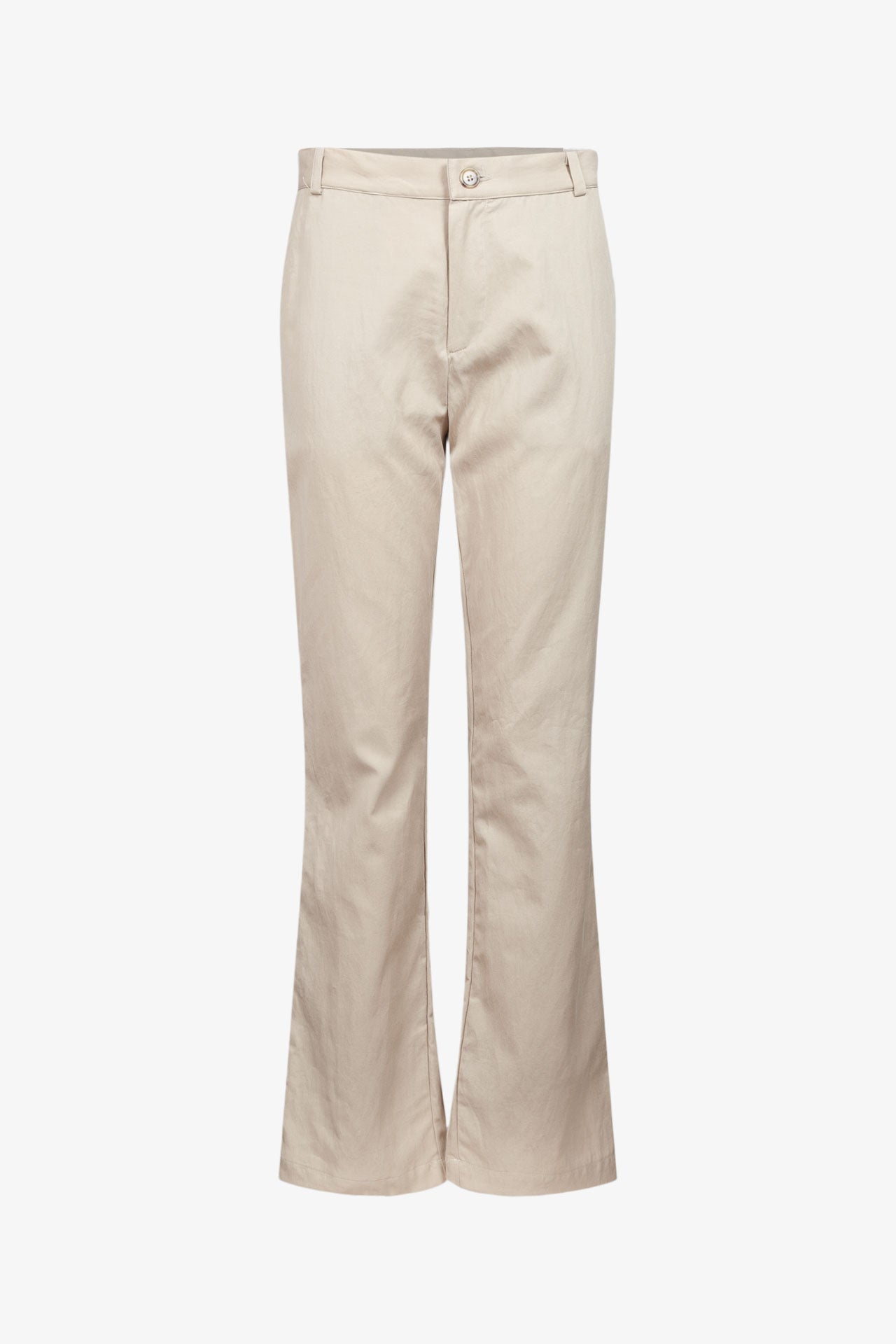 Pantalon Chino Tencel Lin Coton Beige