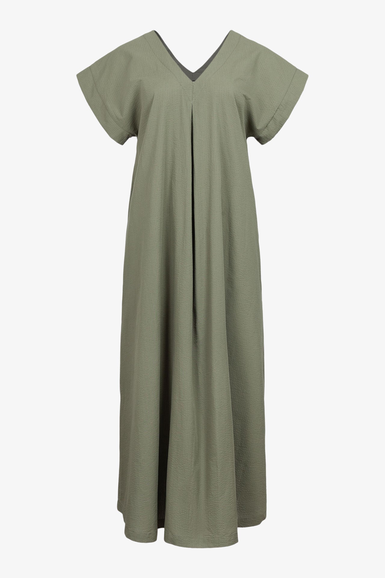 Dress W Seersucker Khaki