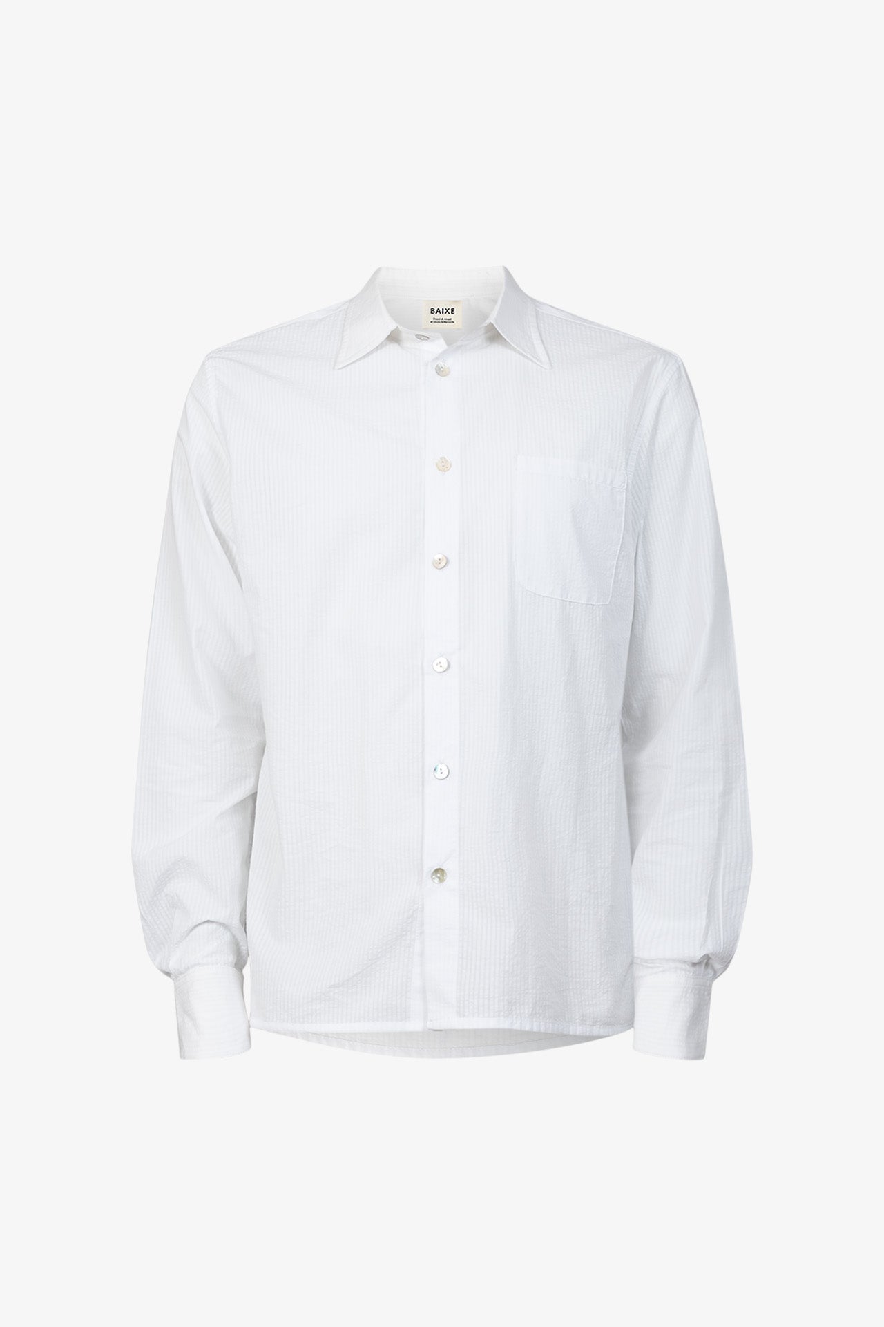 Chemise Droite Seersucker Blanc