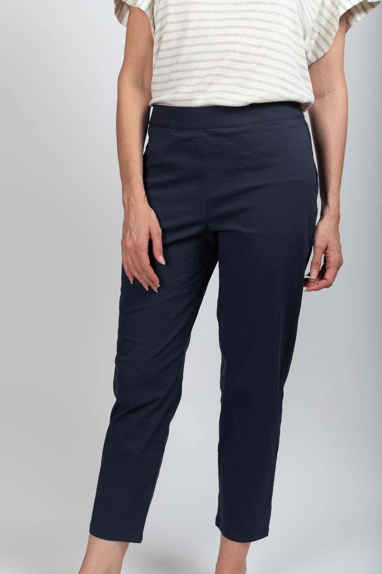 Pantalon Audrey Seersucker Marine