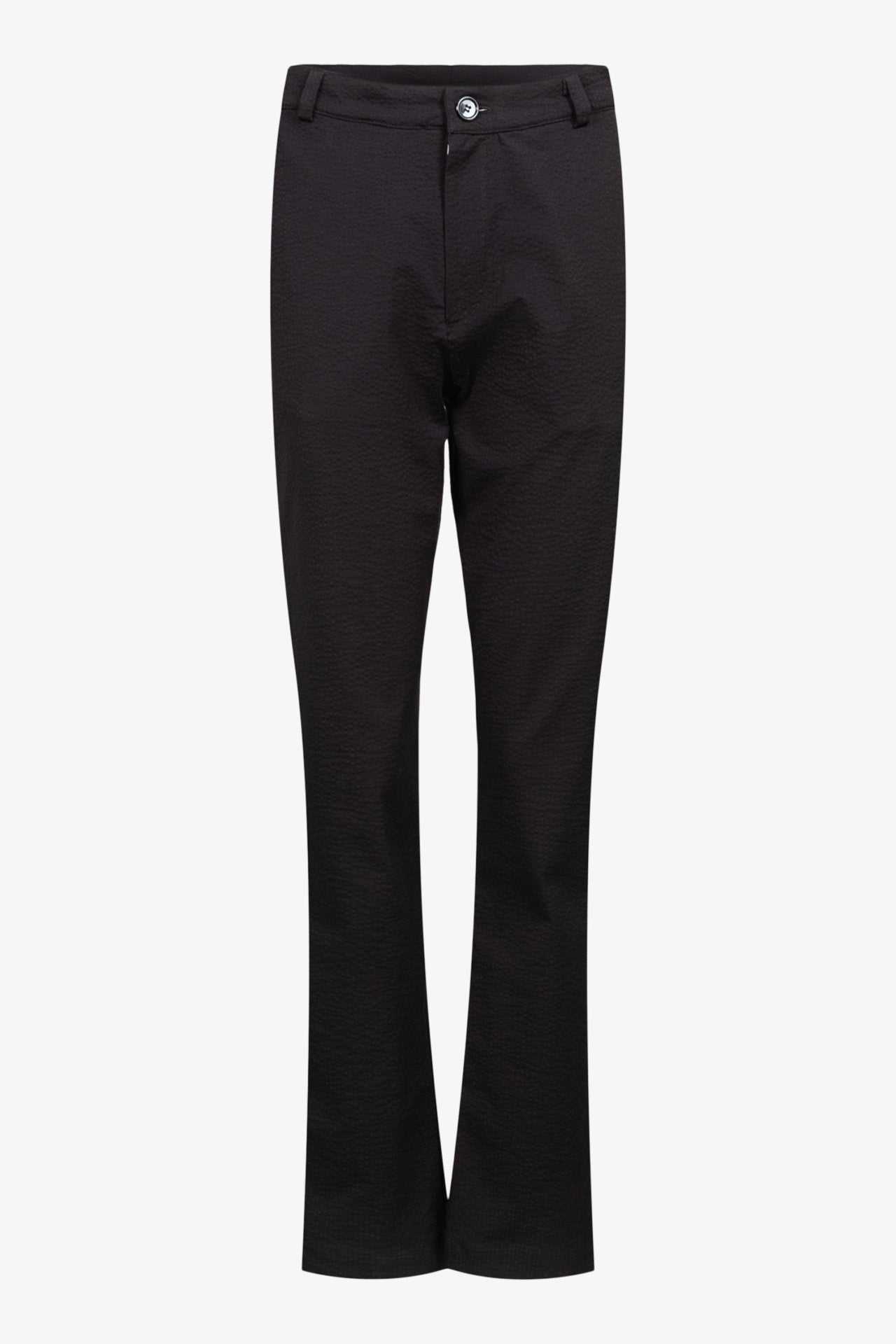 Pantalon Chino Seersucker Noir