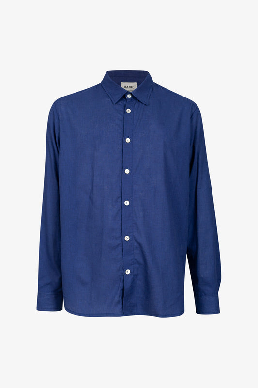 Chemise Relax Checks Indigo Bleu