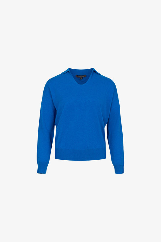 Royal cashmere polo shirt