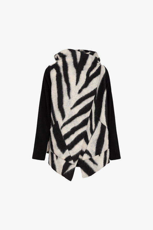 Wende-Dreiecksjacke aus Zebrawolle