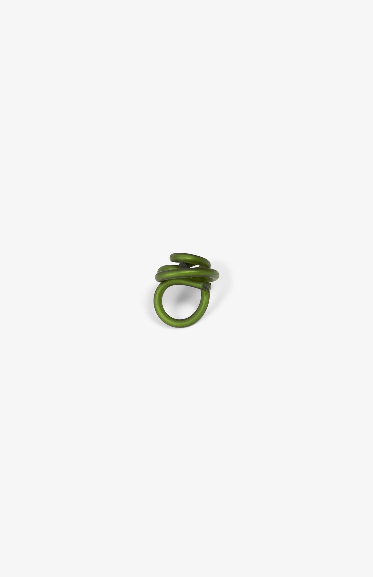 Glänzender Zickzack-Ring – Khaki