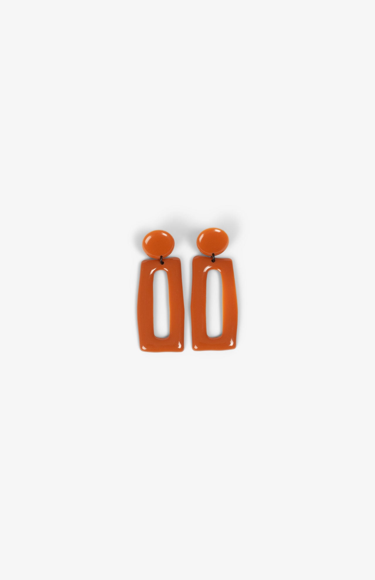 Rectangle earrings - Pumpkin