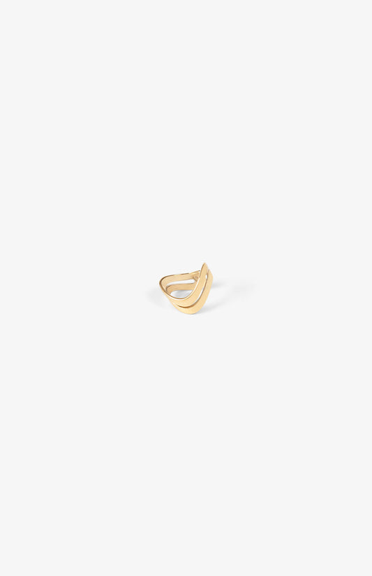 Earcuff Wavy Double Gold