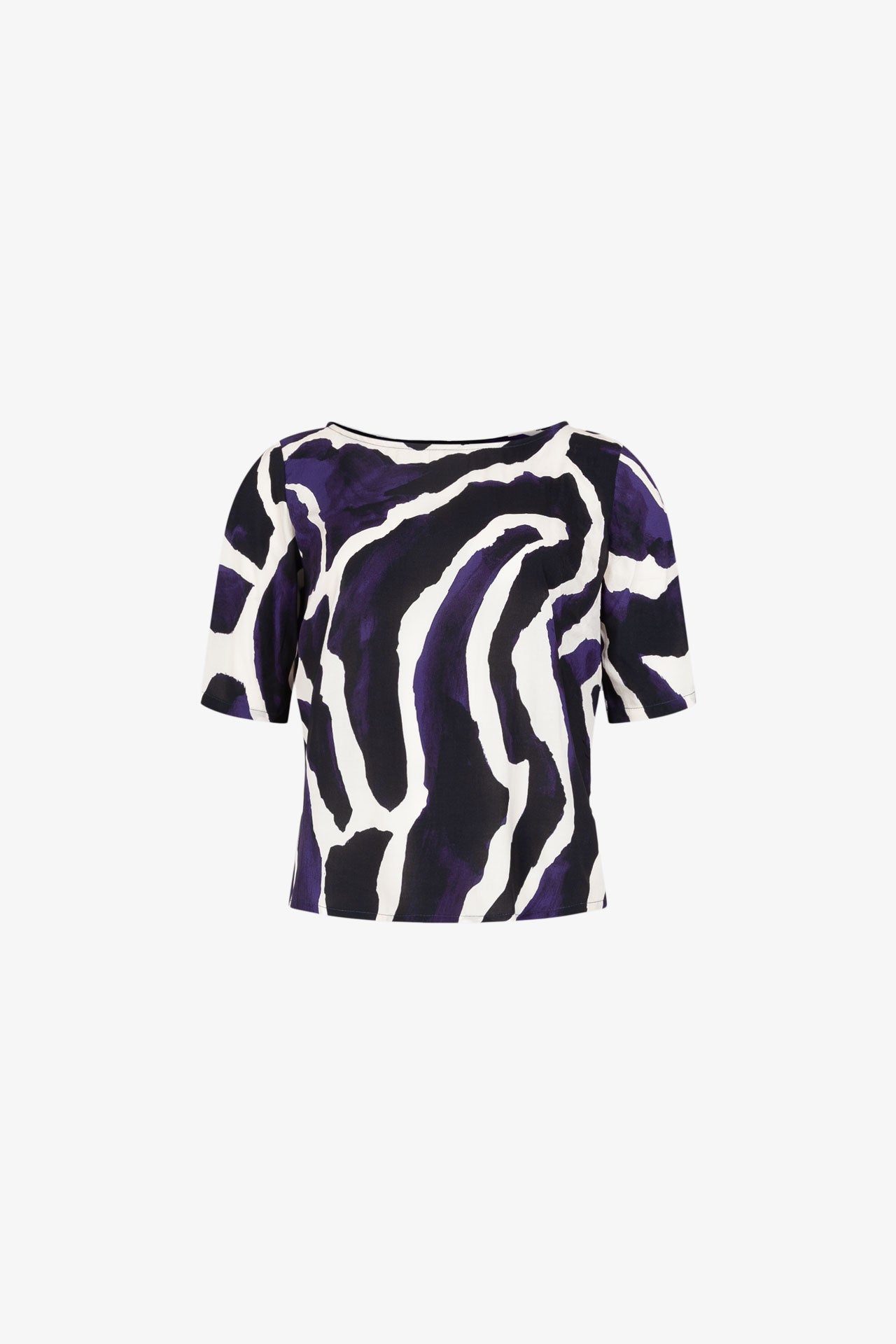 Prototyp – Lila Zebra-Ocoude-Top