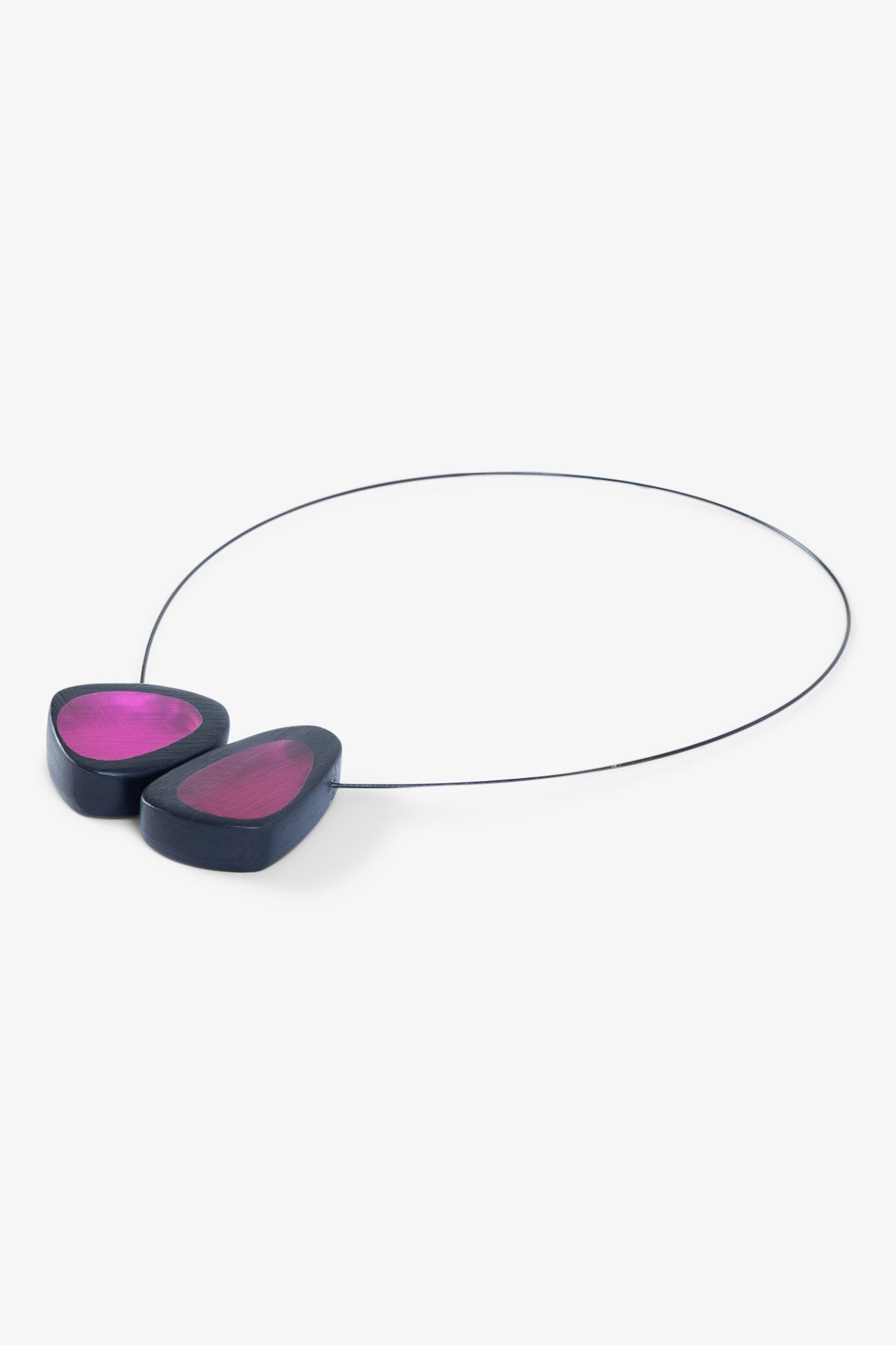 Calder 2 Ovale Halskette – Rosa und Fuchsia