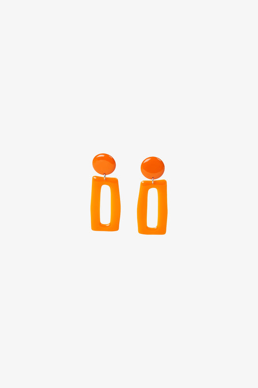 Rectangle earrings - Orange