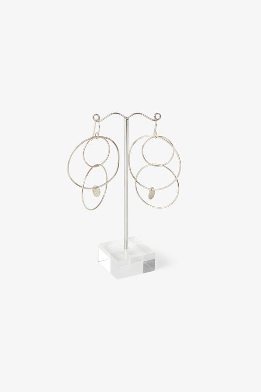 Earrings - Saturn double hoop