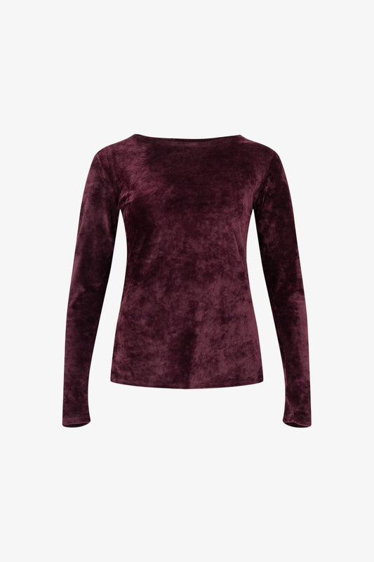 Top Patch Velours Prune