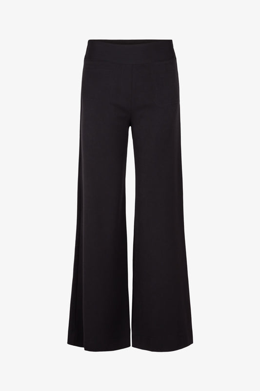 Gaucho-Gabardine-Hose Schwarz